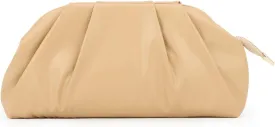 GOKTOW Ruched Dumpling Clutch Purse Women's Evening Bag Soft Vegan Leather Handbags for Weddings Proms Cocktail-Gemma