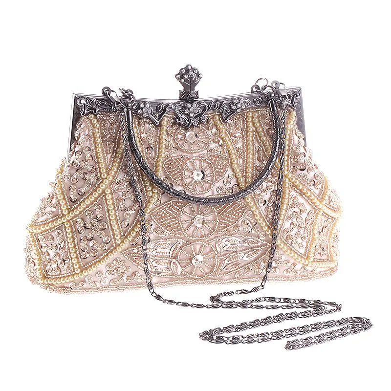 Gold Beaded Purse