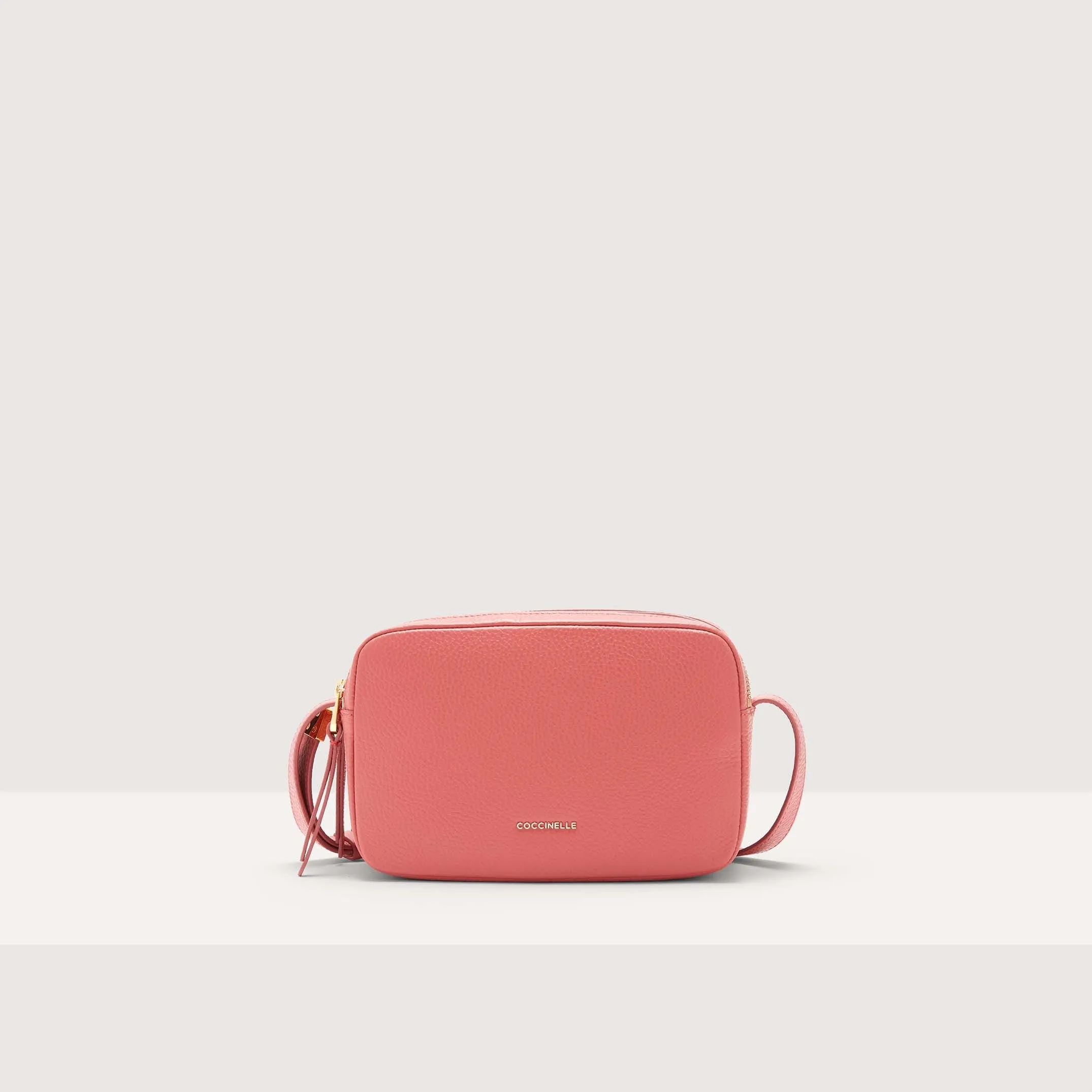 Grained Leather Crossbody Bag gleen Small