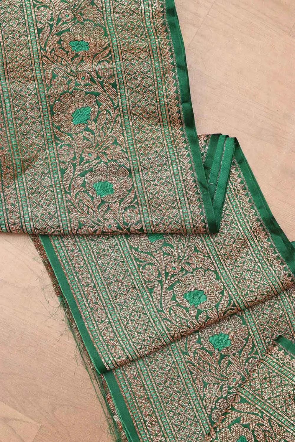 Green Banarasi Silk Lace ( 1 Mtr )