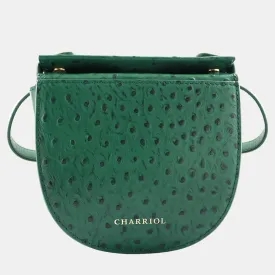 Green Leather Passion Ostrich Crossbody