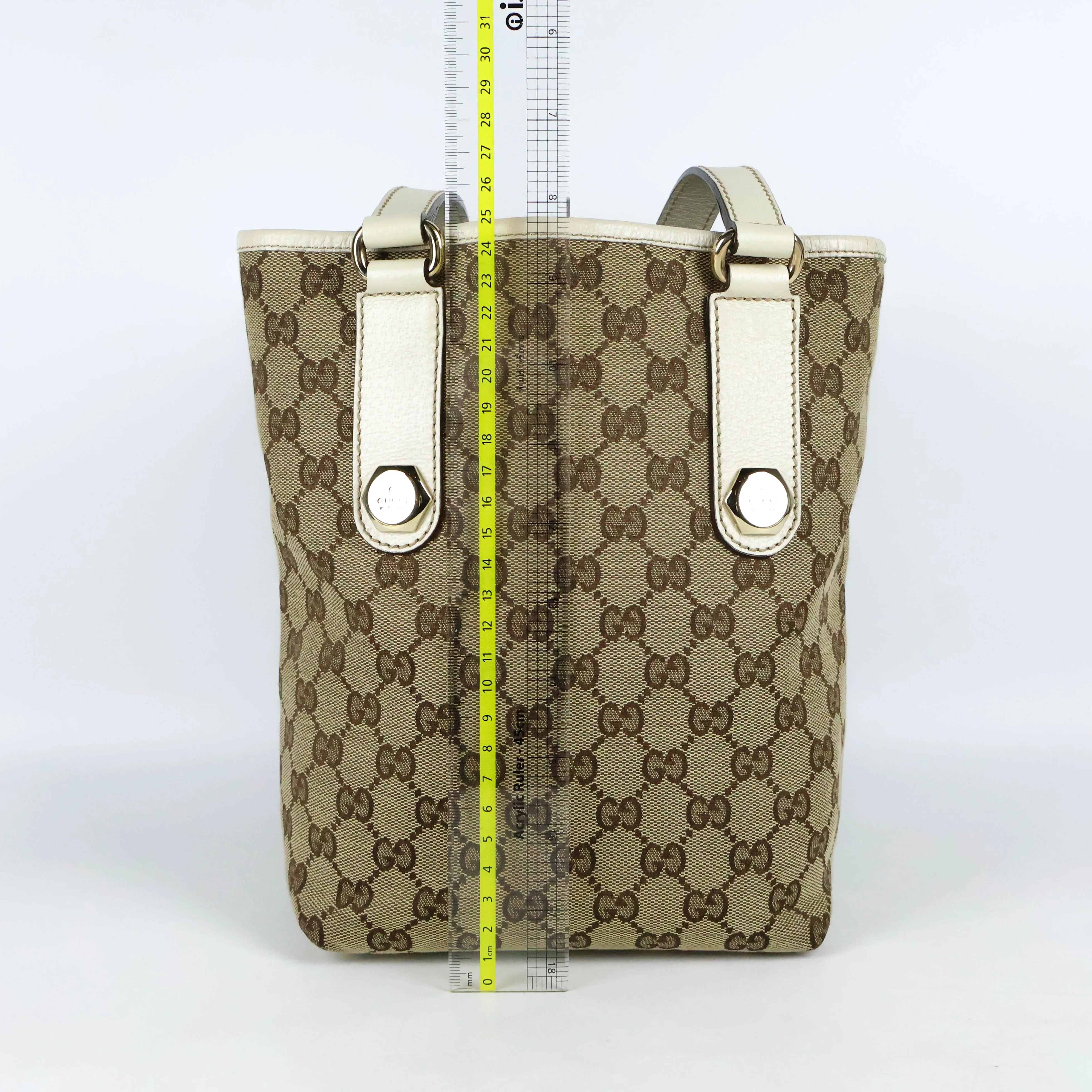 Gucci GG Supreme Monogram Tote White