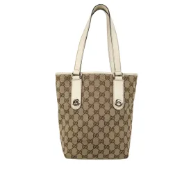 Gucci GG Supreme Monogram Tote White