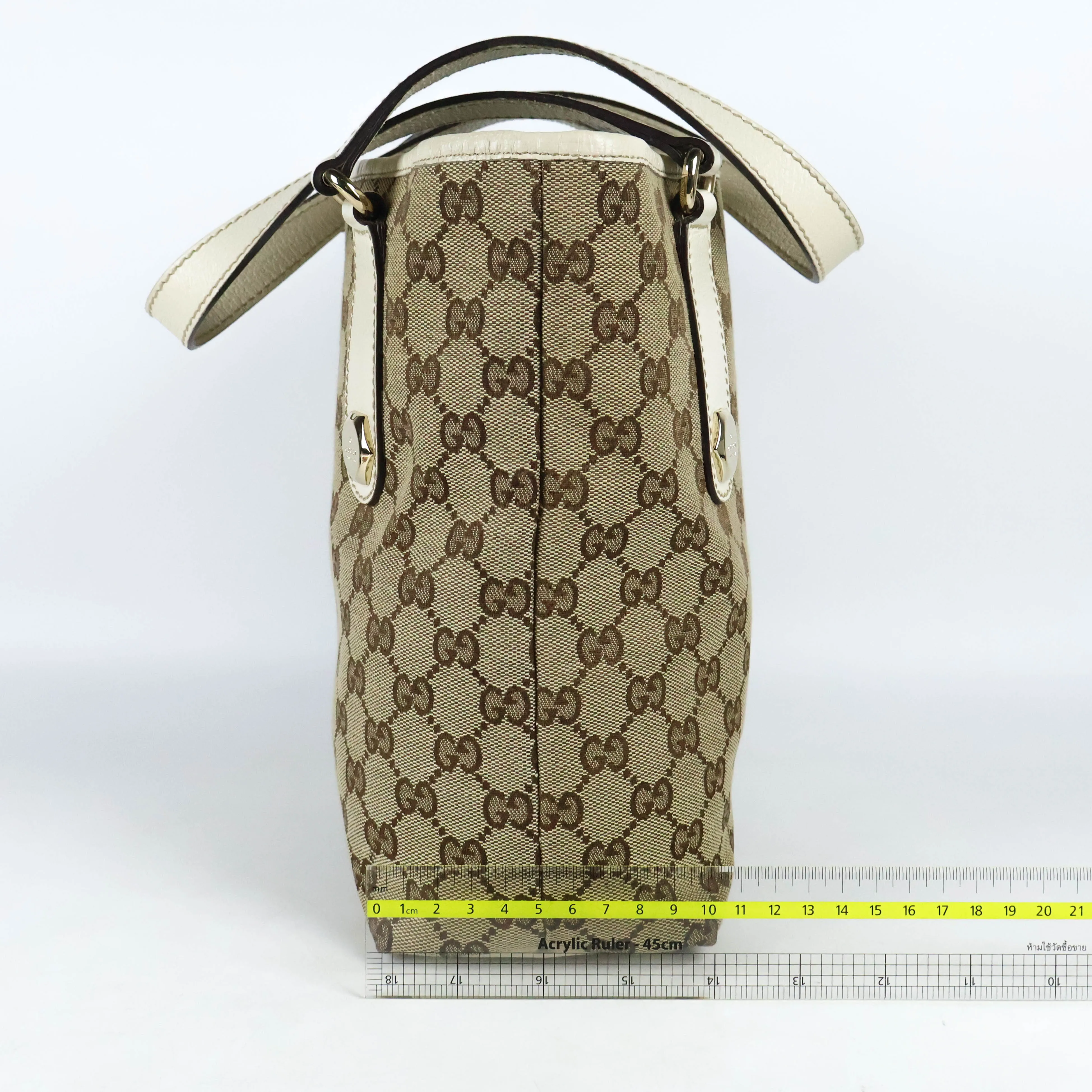 Gucci GG Supreme Monogram Tote White