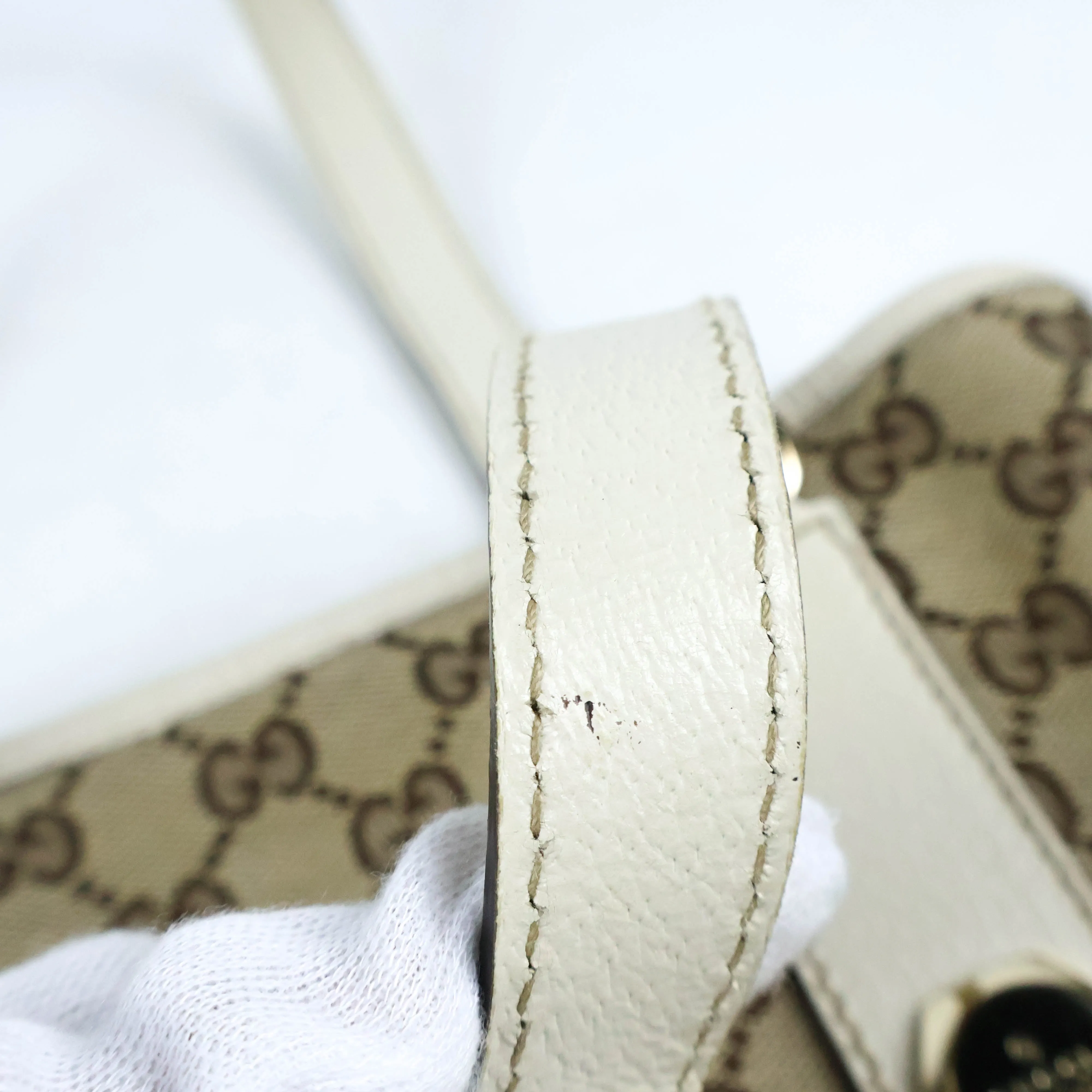 Gucci GG Supreme Monogram Tote White