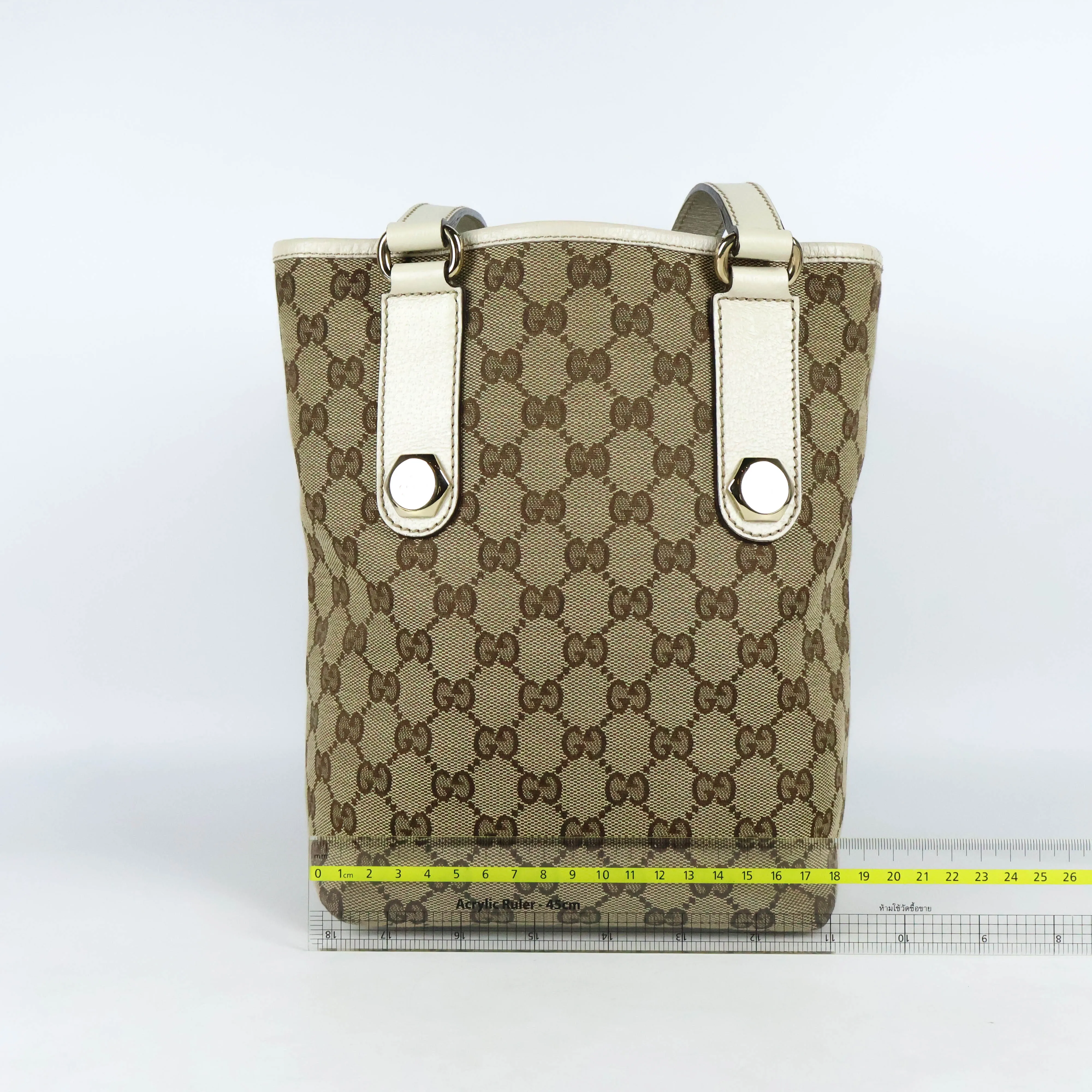 Gucci GG Supreme Monogram Tote White