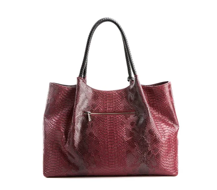Gunas Naomi Tote Red Snake