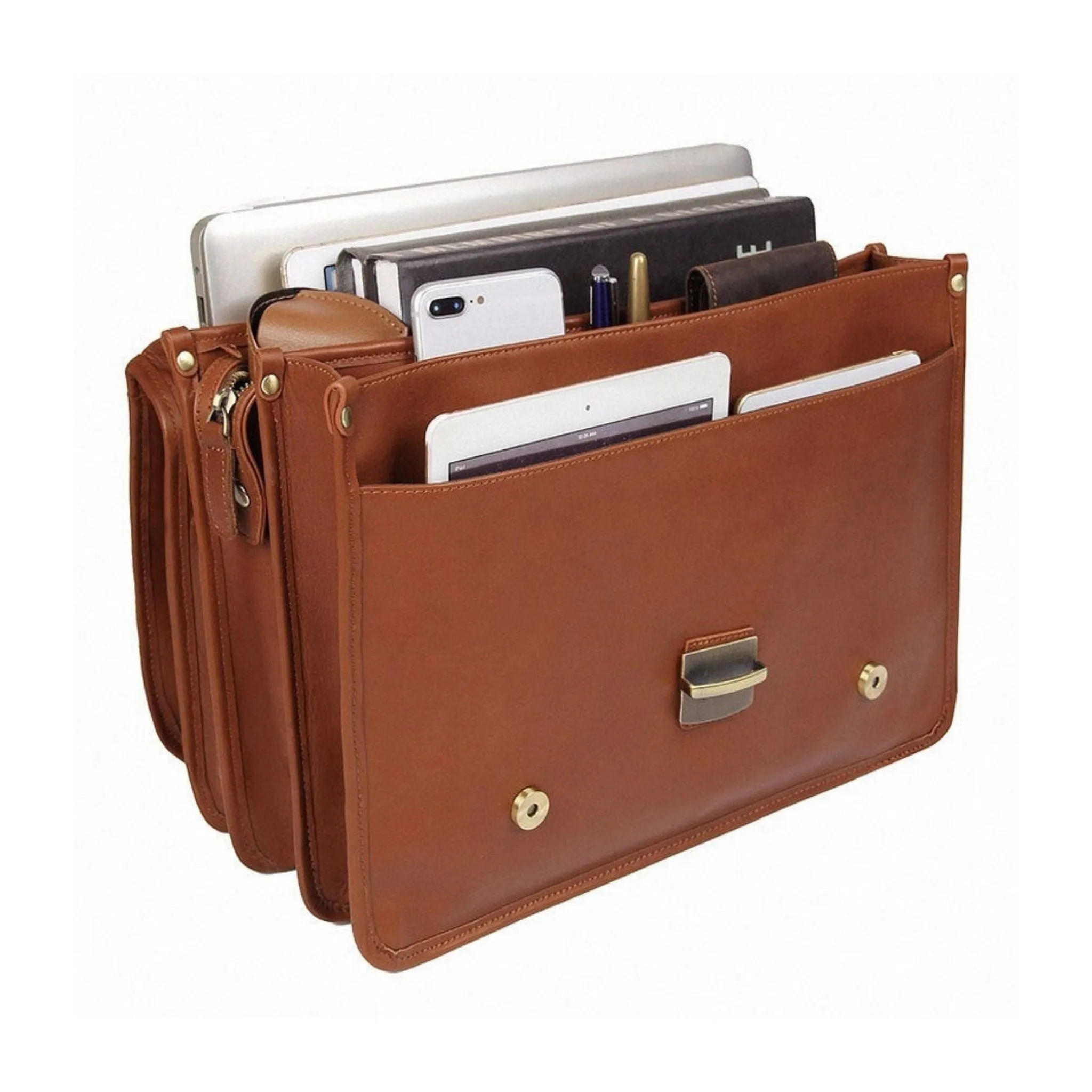 Handmade Full Grain Men's Leather Briefcase