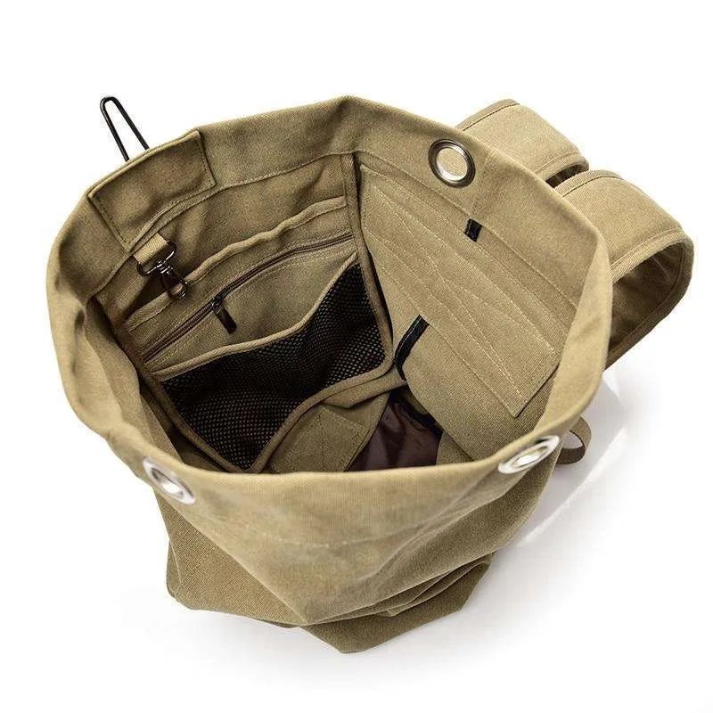 Haverson Canvas Backpack Rucksack Travel Carryall Bag