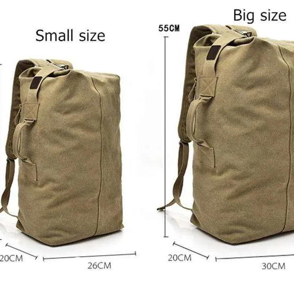 Haverson Canvas Backpack Rucksack Travel Carryall Bag