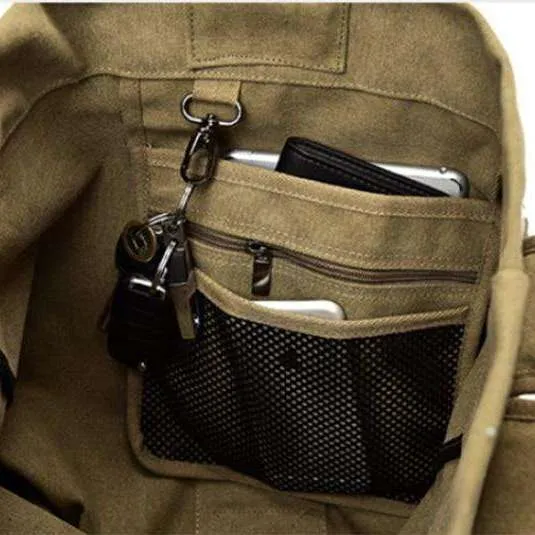Haverson Canvas Backpack Rucksack Travel Carryall Bag
