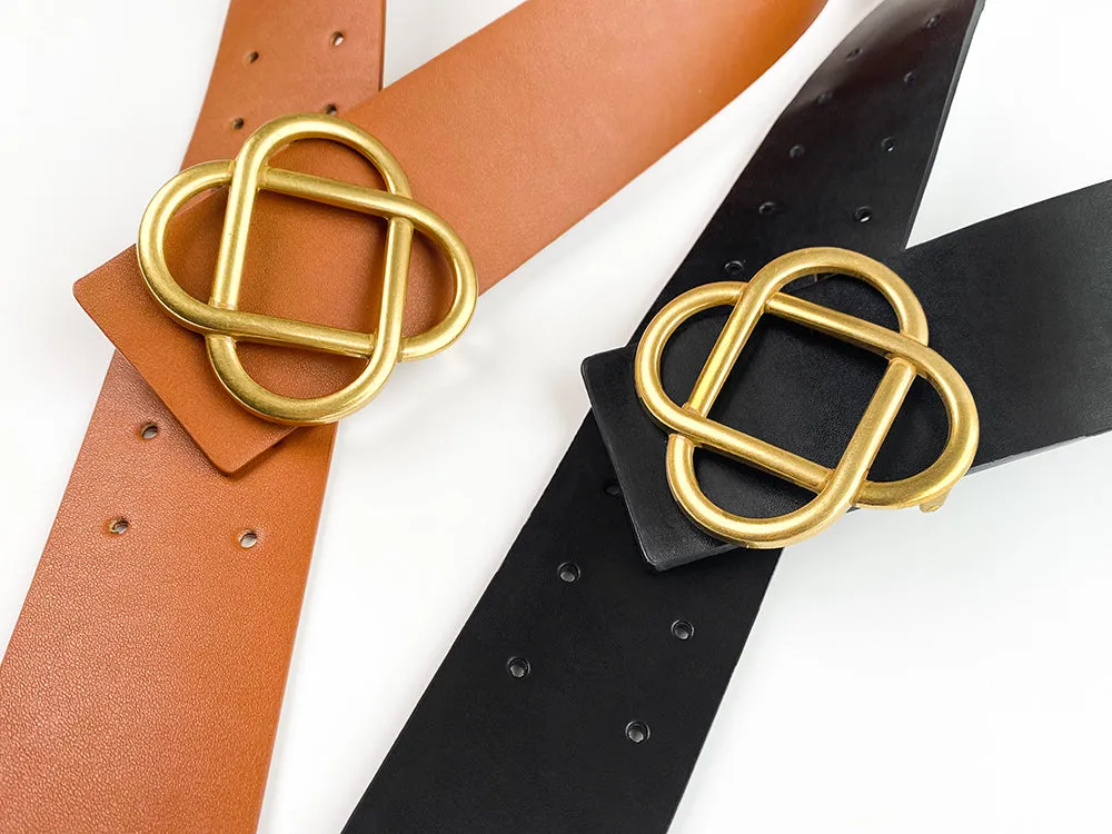 HUANZI Haute Couture All-match Boutique Belt -Four leaf