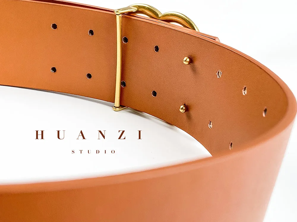 HUANZI Haute Couture All-match Boutique Belt -Four leaf