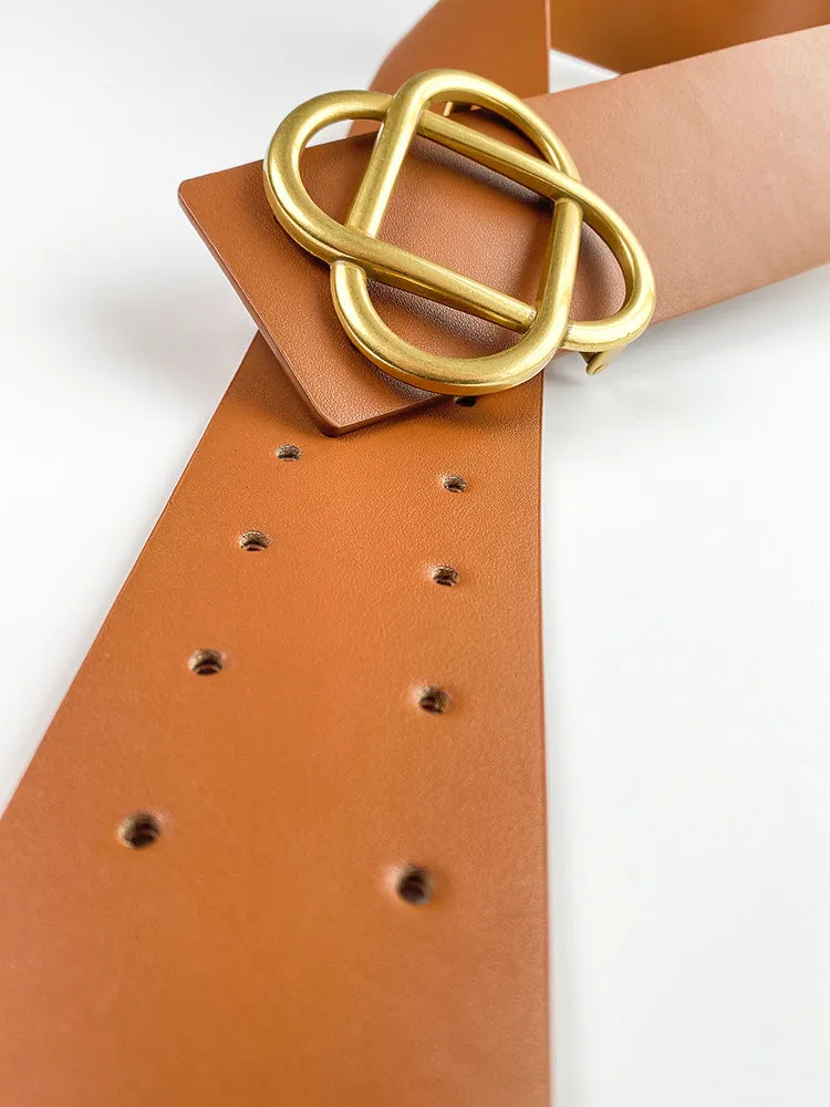 HUANZI Haute Couture All-match Boutique Belt -Four leaf