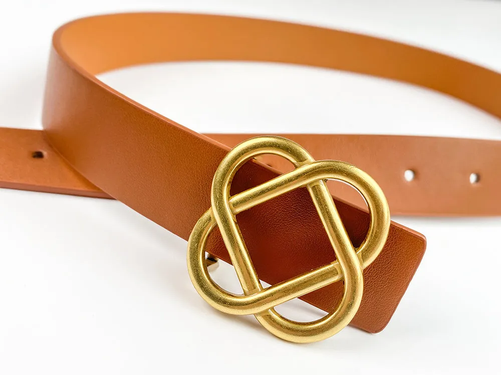HUANZI Haute Couture All-match Boutique Belt -Four leaf
