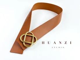 HUANZI Haute Couture All-match Boutique Belt -Four leaf