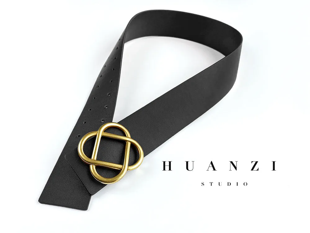 HUANZI Haute Couture All-match Boutique Belt -Four leaf