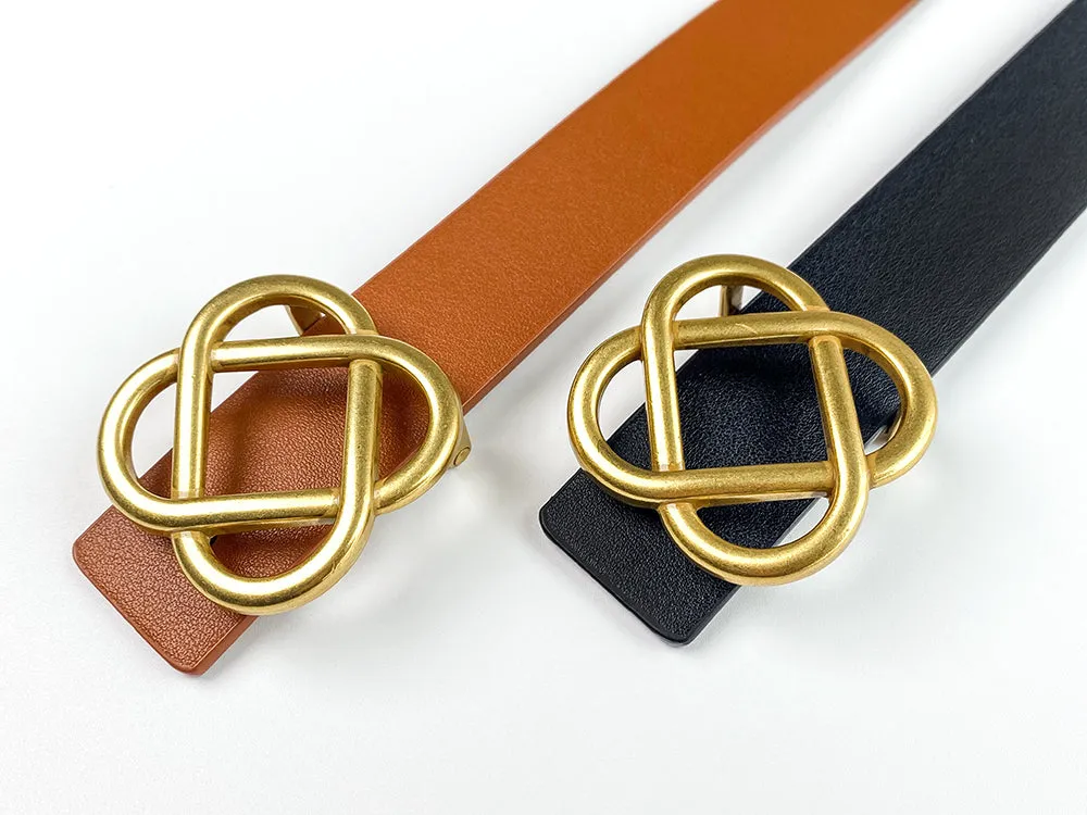 HUANZI Haute Couture All-match Boutique Belt -Four leaf