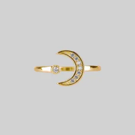 INDU. Moon & Star Gold Ring