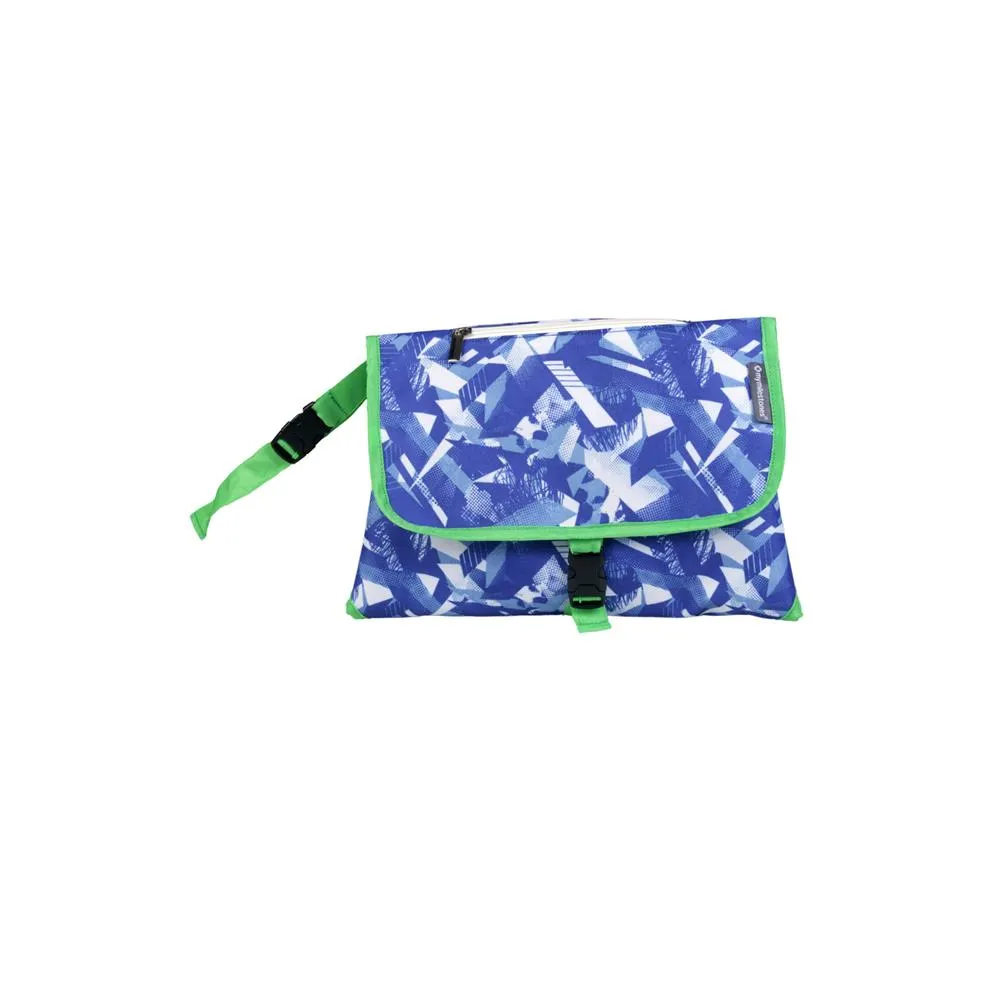 'Insta' Diaper Changing System/Changing Pad - Blue Abstract