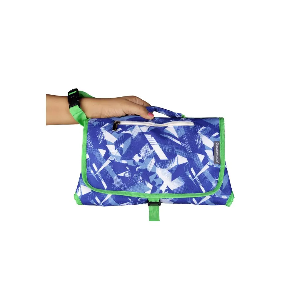 'Insta' Diaper Changing System/Changing Pad - Blue Abstract