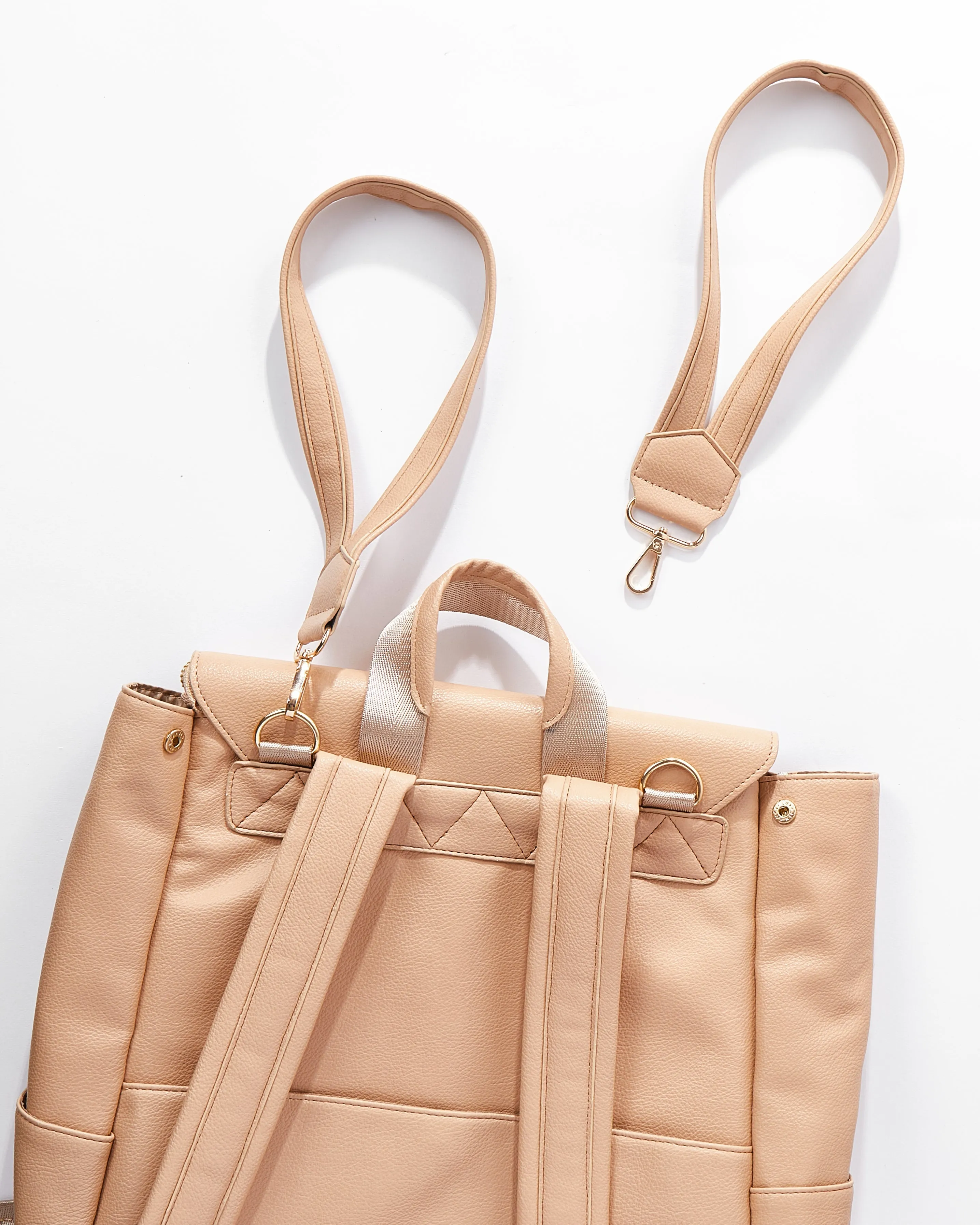 Leather Diaper Bag Backpack