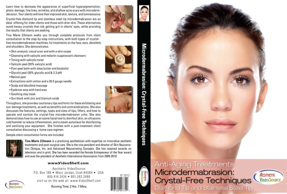 Microdermabrasion: Crystal-Free Techniques DVD - Learn How To Use a Microderm Machine In This Skin Care Training- Learn Cosmetic Procedures For a Complete Skin Rejuvenation Facial Treatment - Won A Telly Award - Best Video (2 Hrs. 7 Mins.)