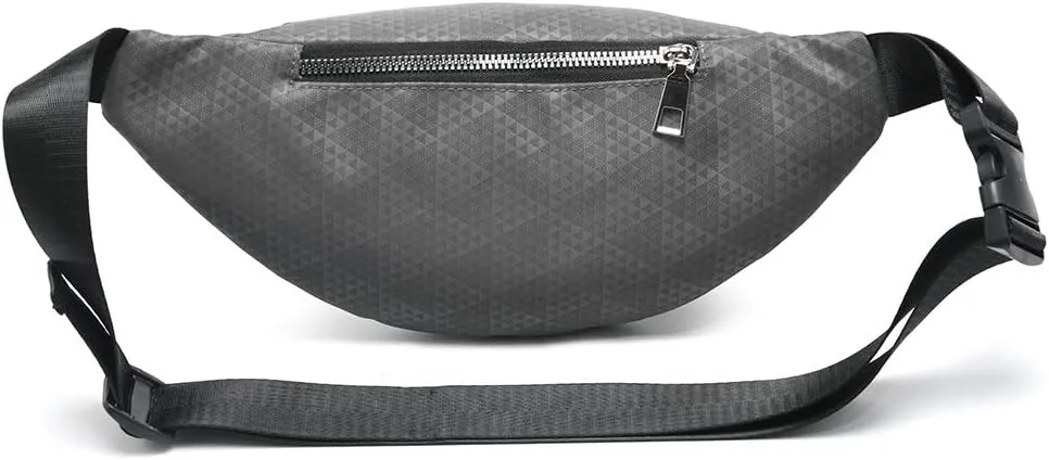 MOCE Waist Bag Fanny Pack for Men & Women Fashion Water Resistant Hip Bum Bag with Adjustable Belt for Travel Hiking Running Outdoor Sports.(Dark Gray01)