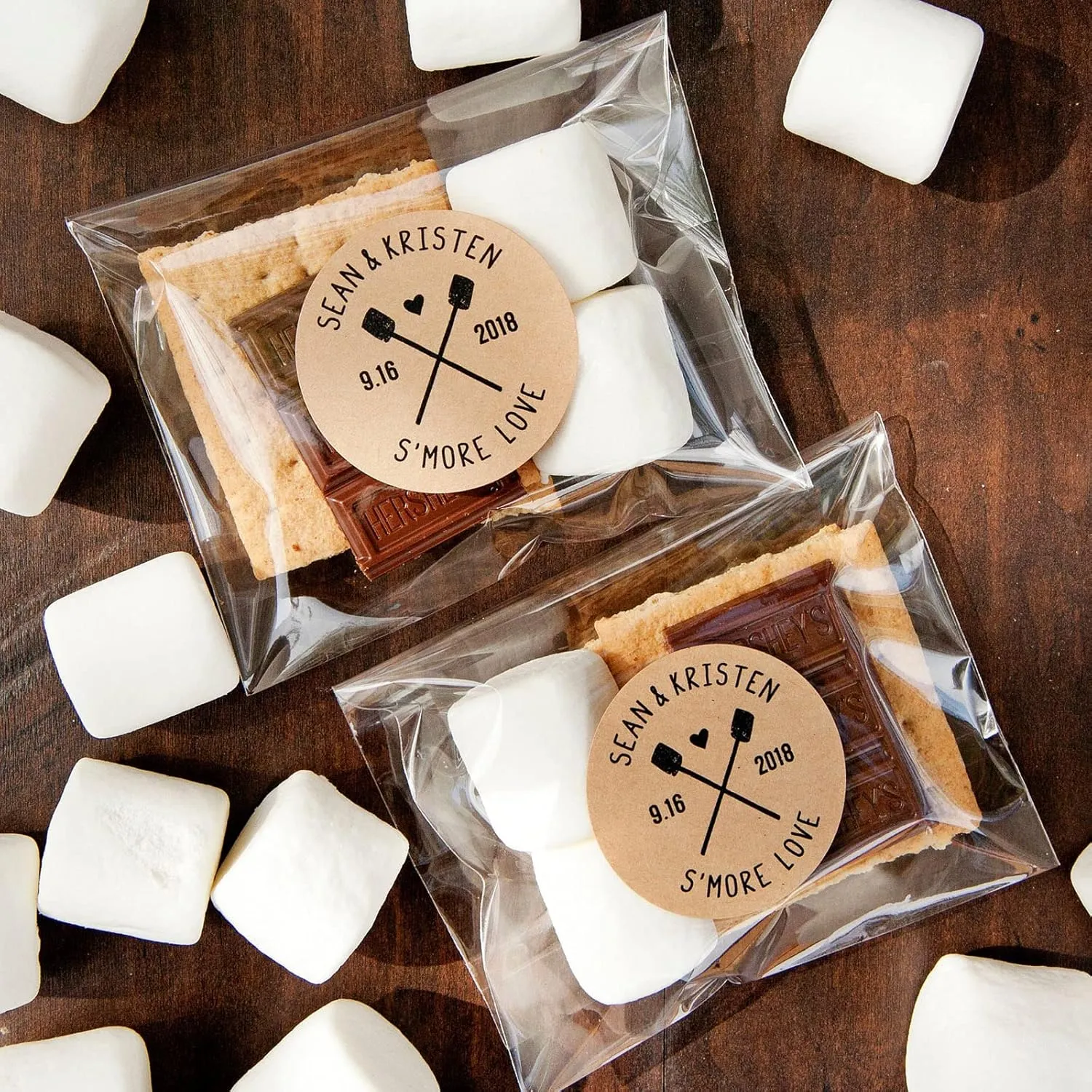 Morepack Self Sealing Cellophane Bags,5x7 Inches 200 Pcs Clear Resealable Cookie Bags Self Adhesive for Packaging Cookies,Favors, Products