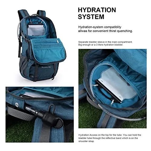 MOUNTAINTOP 40L Hiking Backpack for Women & Men Outdoor
