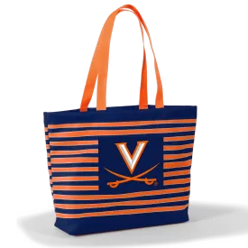 New!  University of Virginia Tatum Tote Wavy Striped Tote  by Desden