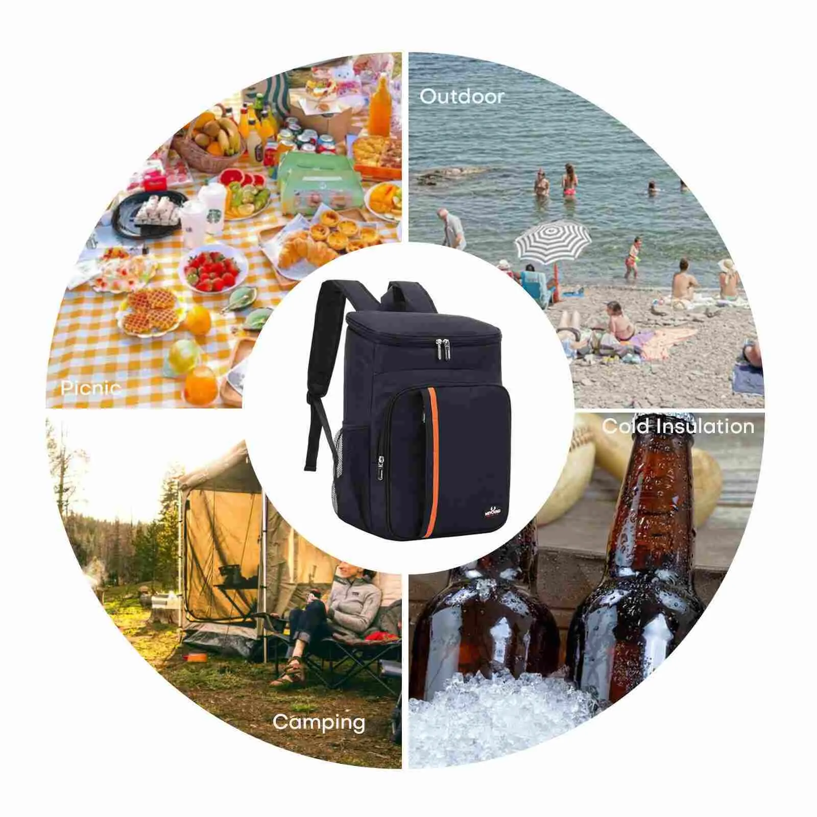 Oxford Cooler Backpack for Lunch Picnic