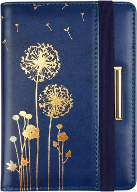 Passport Holder Cover Travel RFID Blocking Passport Cover Rose Gold Cute Flowers Passport Wallet with Elastic Band for Women