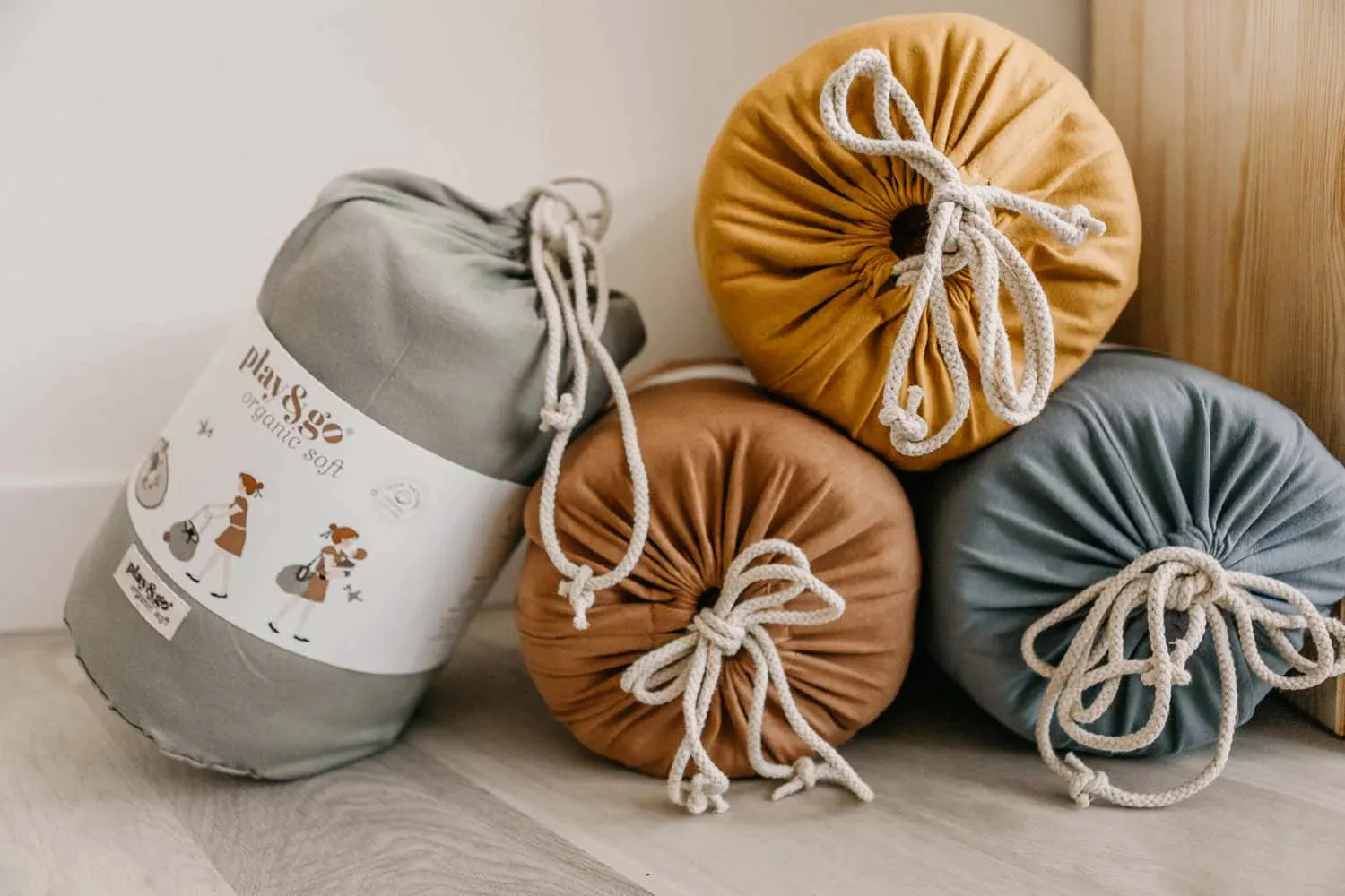 Play&Go - Playmat & Storage Bag - Organic Dusty Blue