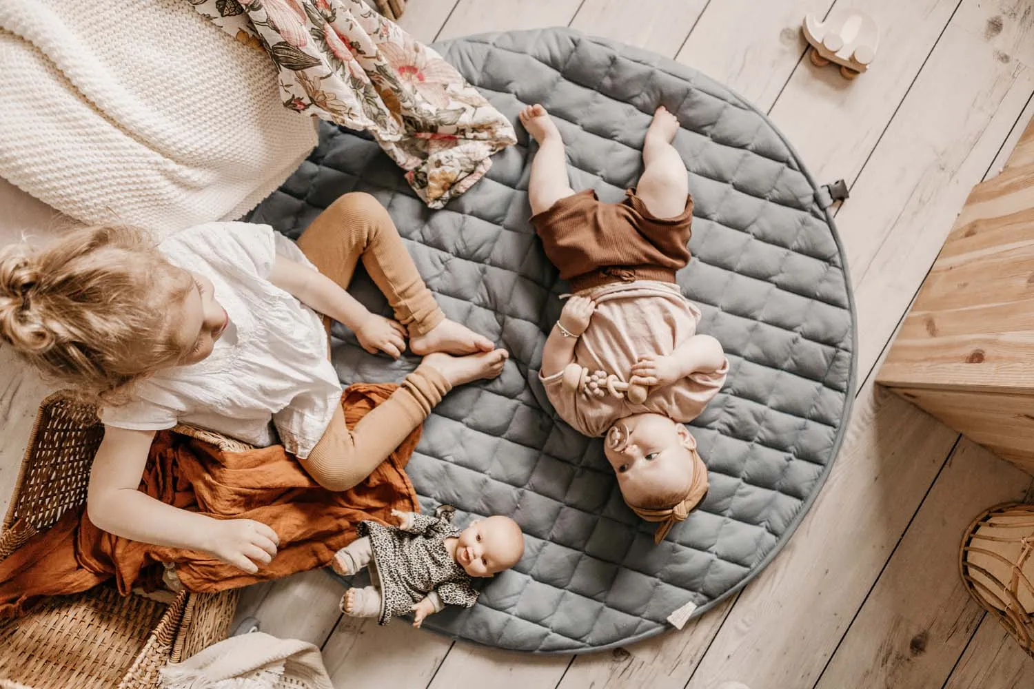 Play&Go - Playmat & Storage Bag - Organic Dusty Blue