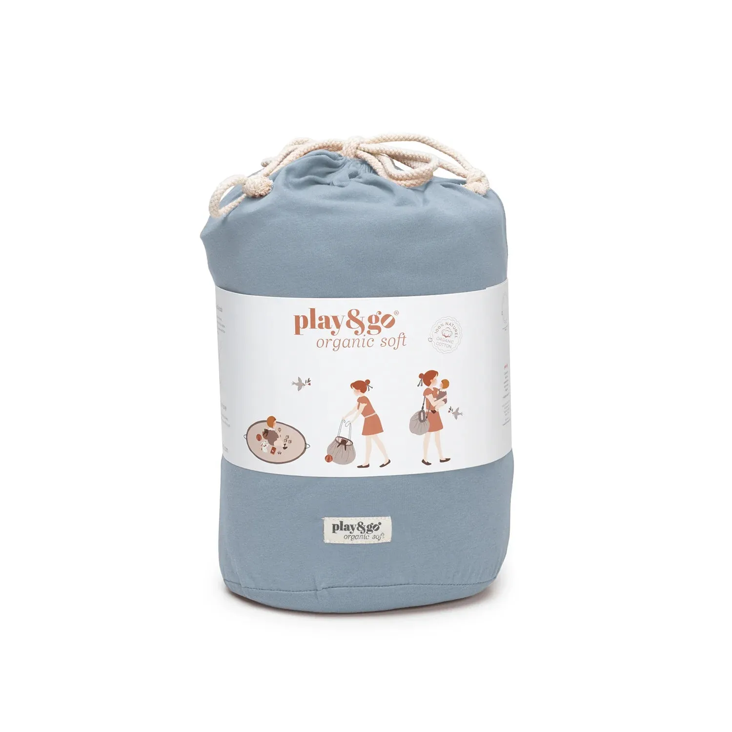Play&Go - Playmat & Storage Bag - Organic Dusty Blue