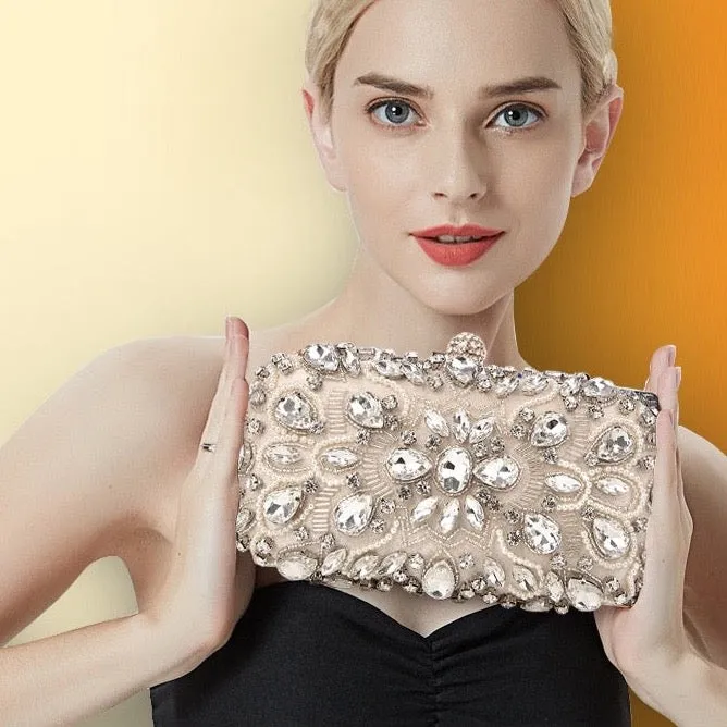 "Greta" - Champagne Bridal Handbag Clutch