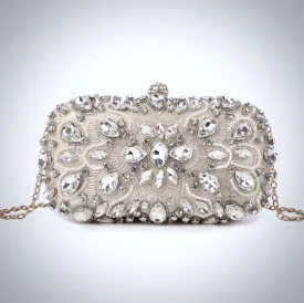 "Greta" - Champagne Bridal Handbag Clutch