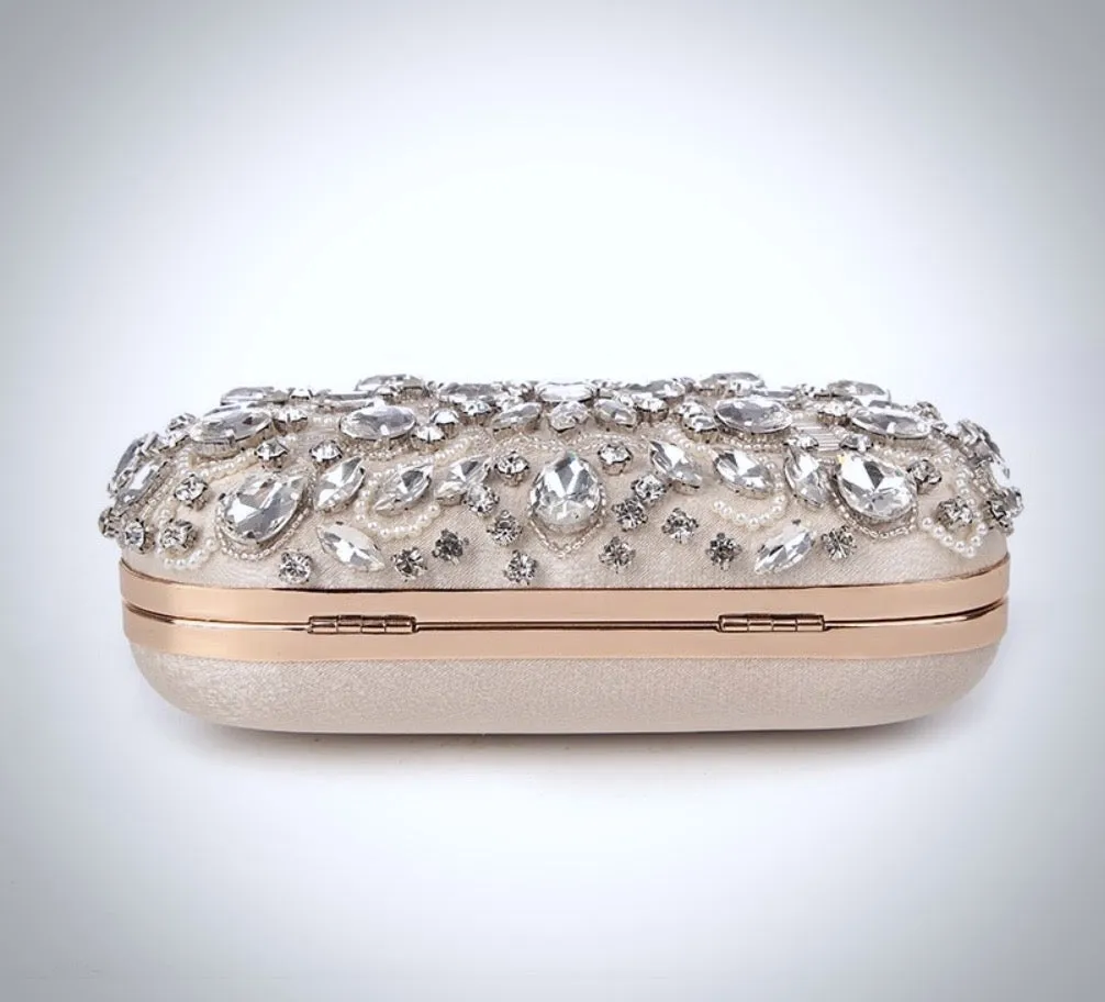 "Greta" - Champagne Bridal Handbag Clutch