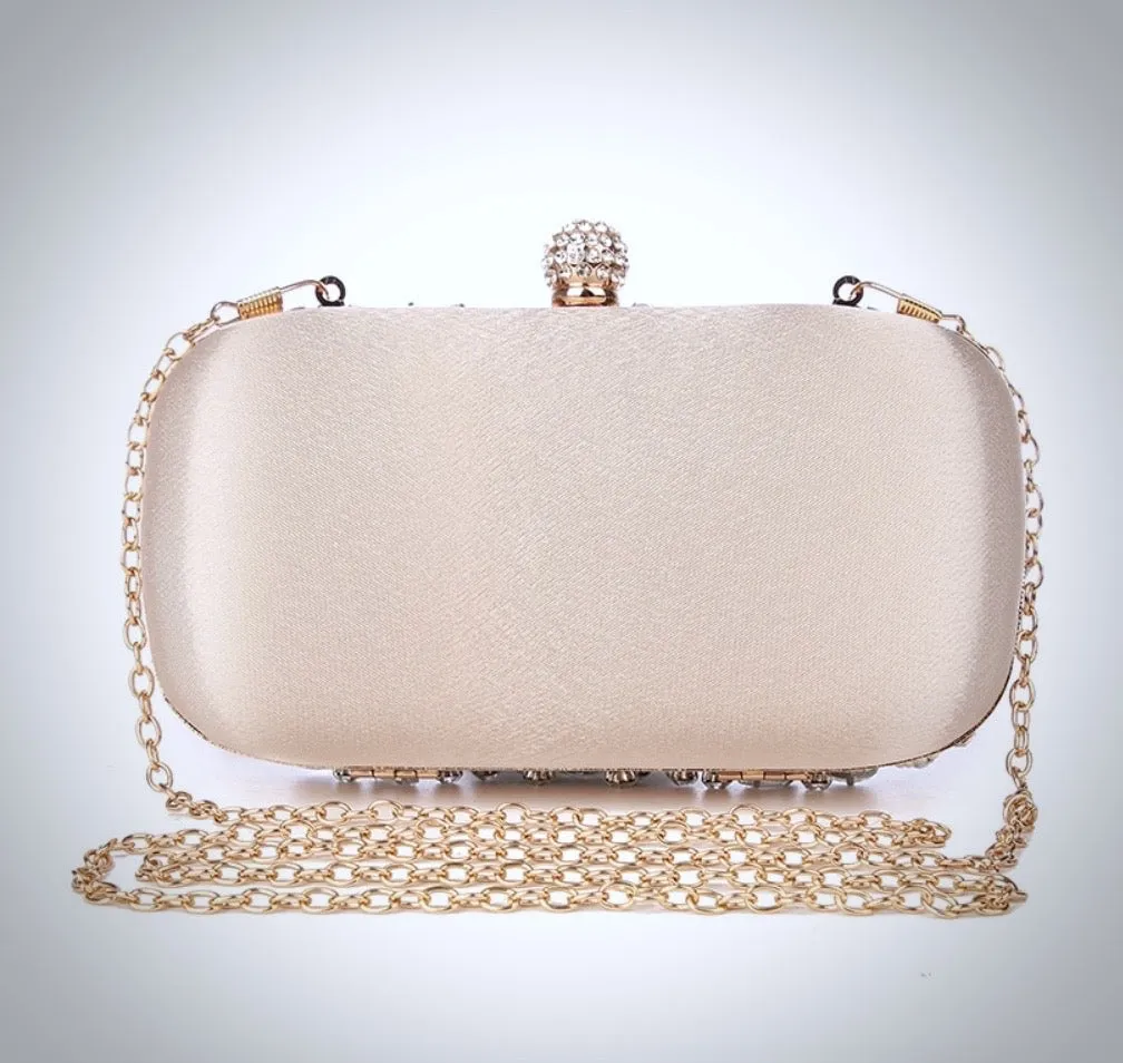 "Greta" - Champagne Bridal Handbag Clutch