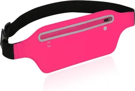 Running Fanny Pack Women Kids Girl,Waterproof Running Belt Bag Slim Waist Pack for Phone iPhone,Small Waist Bag Sport Waist Pouch Fit Hiking Workout Cycling Walking Travel Hip Bum Pocket Pink