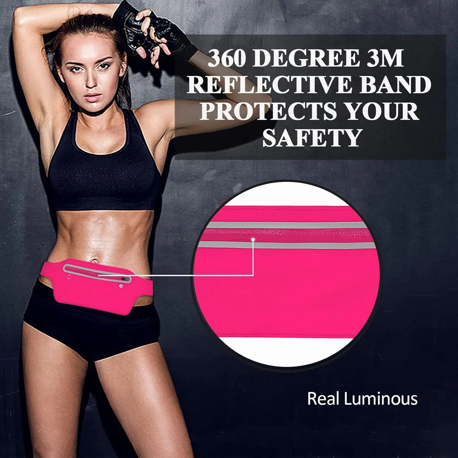 Running Fanny Pack Women Kids Girl,Waterproof Running Belt Bag Slim Waist Pack for Phone iPhone,Small Waist Bag Sport Waist Pouch Fit Hiking Workout Cycling Walking Travel Hip Bum Pocket Pink