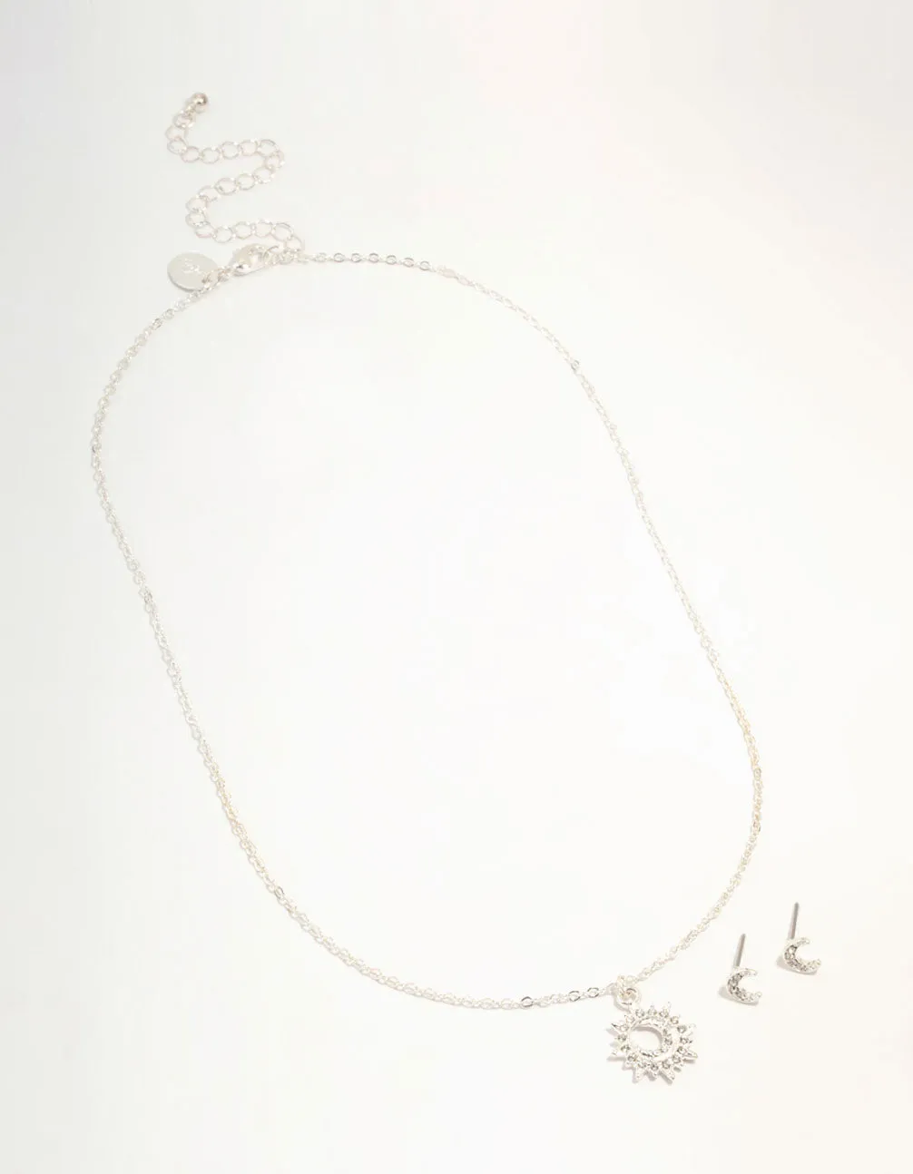 Silver Diamante Celestial Necklace & Earring Sets