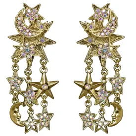 Starlight Express Clip Earrings (Goldtone)