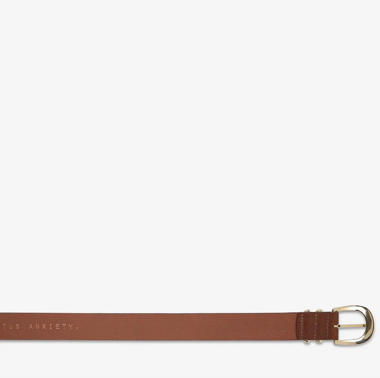 Status Anxiety - Let It Be Belt, Tan/Gold