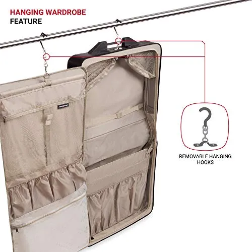 SwissGear Premium Rolling Garment Bag, With Hanging Feature