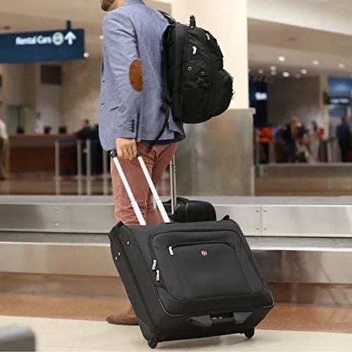 SwissGear Premium Rolling Garment Bag, With Hanging Feature
