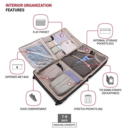 SwissGear Premium Rolling Garment Bag, With Hanging Feature