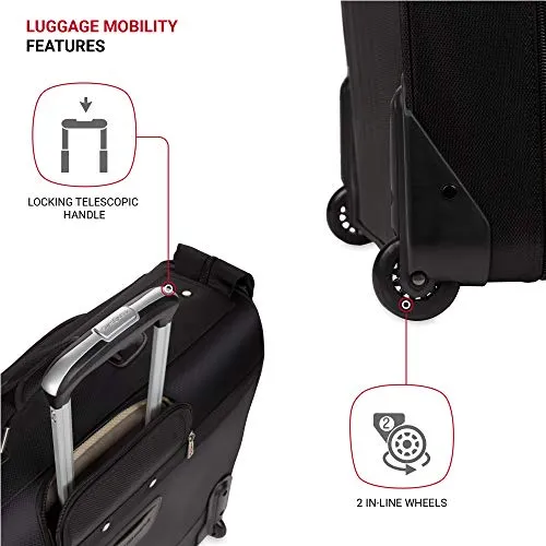 SwissGear Premium Rolling Garment Bag, With Hanging Feature