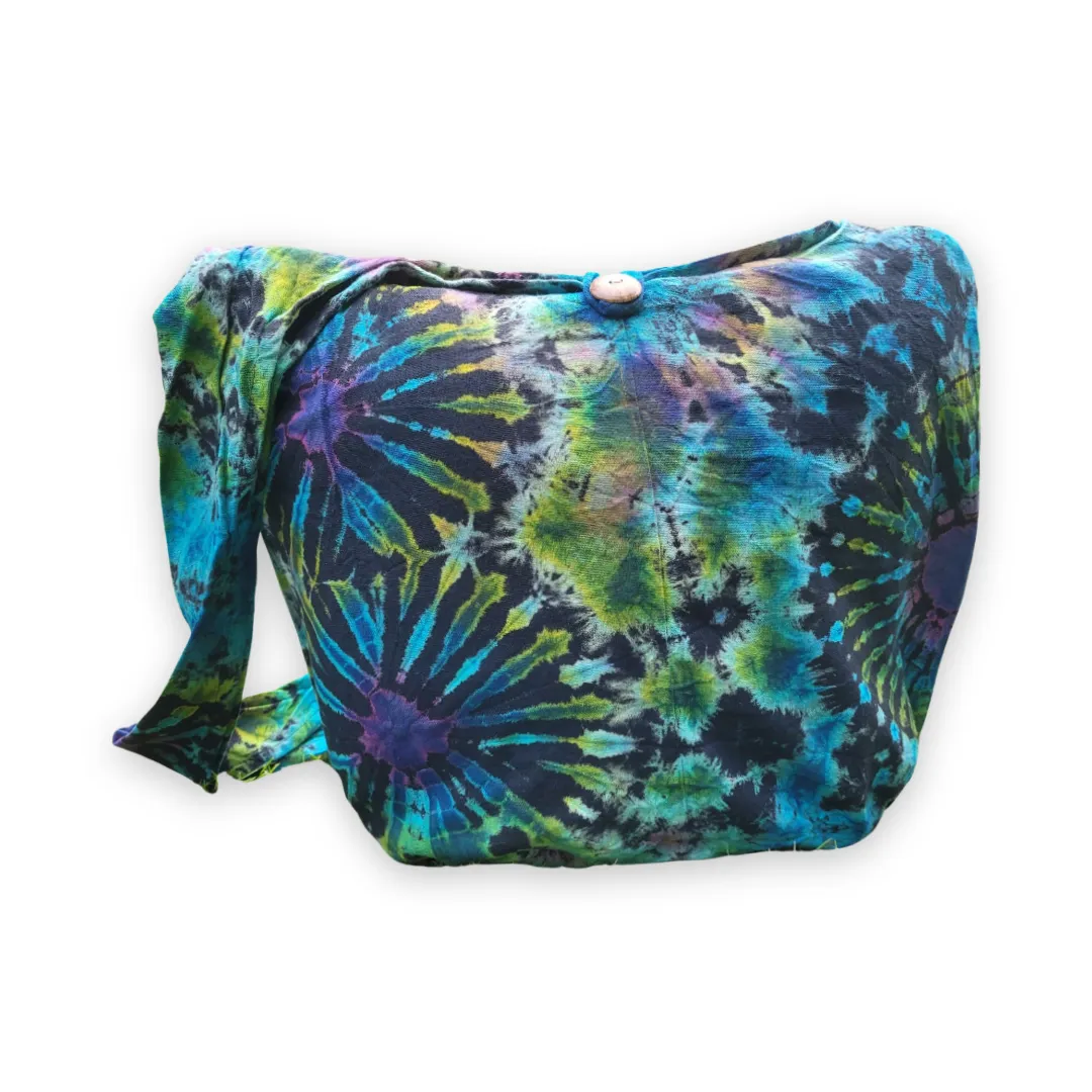 Tie Dye Bag Hobo Purse Handmade Crossbody Sling Shoulder cotton Messenger Bags Top Zipper